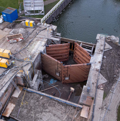 Photo of work on the Sassluis in Enkhuizen